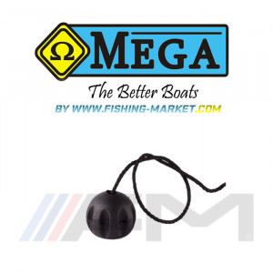 OMEGA - Резервна капачка / гайка Aqua за ключ на гребло на надуваема лодка - черна 